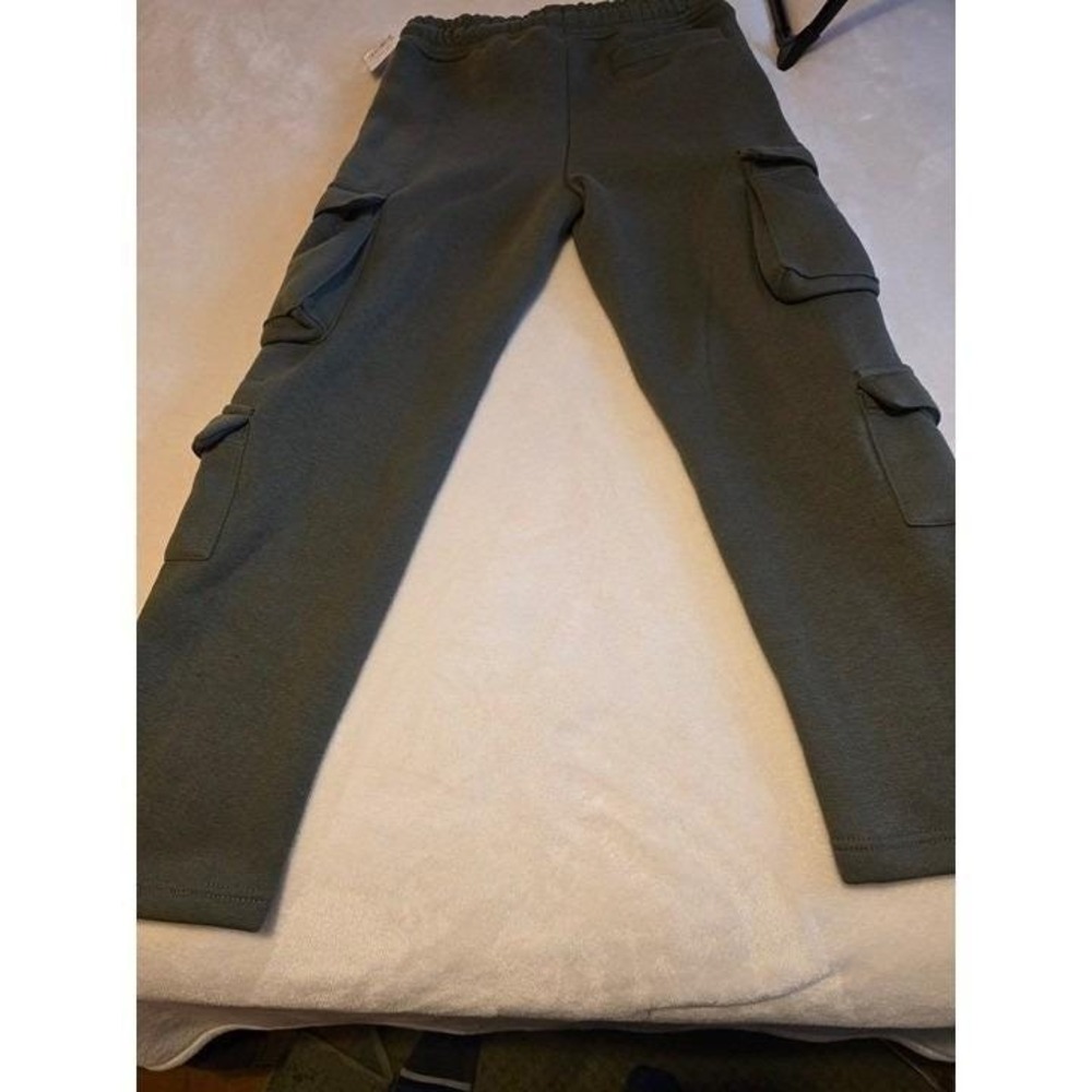 Women's Cargo Joggers Pants – Olive Green | Size M (8–10) Comfy Utility Style